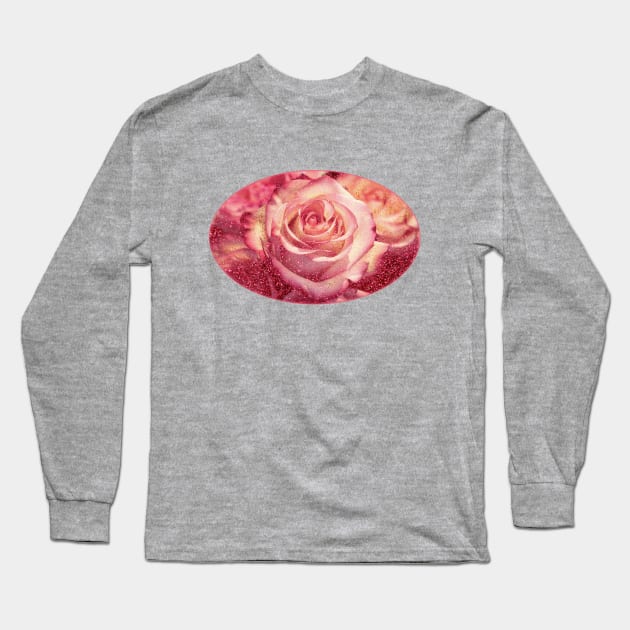 romantic roses gardening valentine mothers day floral masks flowers Long Sleeve T-Shirt by designsbyxarah